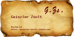 Geiszler Zsolt névjegykártya